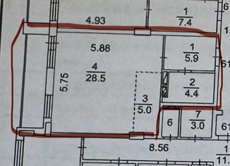 Продам 1-ком. квартиру, 44.54 м2, Новосибирская область, улица Добролюбова, 162/1