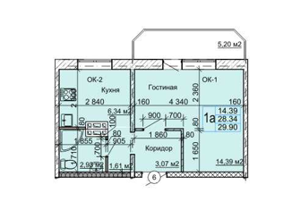 1-ком. квартира на продажу, 30 м2, рабочий посёлок Усть-Абакан, улица Урицкого, 4