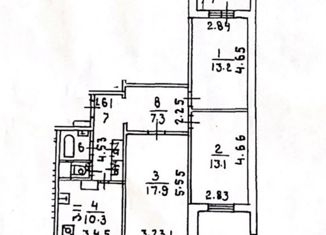 Продажа 3-комнатной квартиры, 73 м2, Москва, улица Авиаторов, 6к2, метро Солнцево