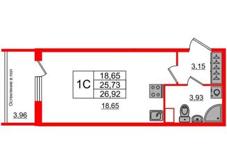 Продажа квартиры студии, 25.73 м2, Санкт-Петербург