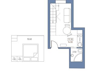 Продаю квартиру студию, 17.3 м2, Санкт-Петербург, Рижский проспект, 70Р, Рижский проспект
