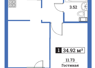 Продажа 2-ком. квартиры, 35 м2, Мурино, улица Шувалова, 40, ЖК Цвета радуги