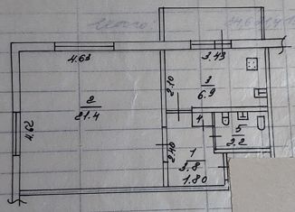 Продажа однокомнатной квартиры, 34.6 м2, Нижнекамск, улица Юности, 36А