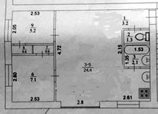Сдаю 3-ком. квартиру, 44 м2, Сочи, Курская улица, 47