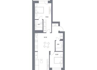 Продам 3-ком. квартиру, 80 м2, Новосибирск, Нарымская улица, 22, метро Гагаринская