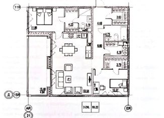 Двухкомнатная квартира на продажу, 93.22 м2, Санкт-Петербург, Малоохтинский проспект, 68, Малоохтинский проспект