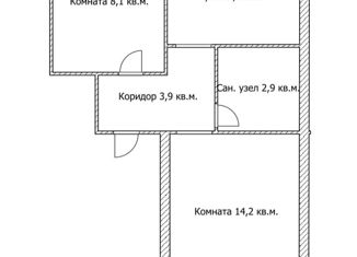 Продается двухкомнатная квартира, 37.1 м2, село Князе-Волконское, улица Изотова, 10