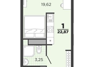 Продам квартиру студию, 22.87 м2, Рязань