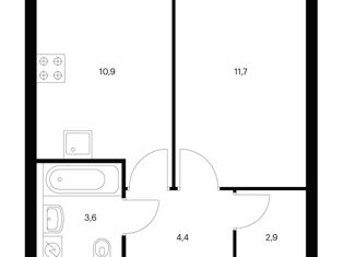 Продается 1-комнатная квартира, 33 м2, Москва, ЗАО, Большая Очаковская улица, 2