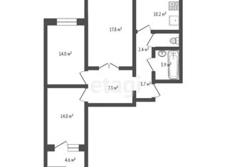 Продается 3-комнатная квартира, 75 м2, Москва, Чертановская улица, 48к2, метро Пражская