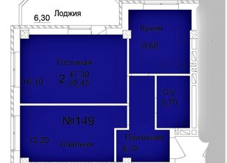 Продается 2-комнатная квартира, 51 м2, Ростов-на-Дону, ЖК Европейский, бульвар Платова, 7