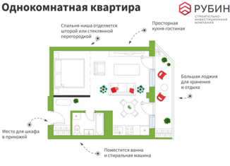 Продам однокомнатную квартиру, 37.2 м2, Архангельск, проспект Ломоносова, 98, ЖК Рубин