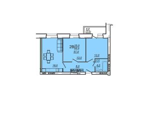 Продам двухкомнатную квартиру, 57 м2, Вологда, Северная улица, 36В, микрорайон Водники
