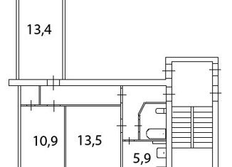 Продается трехкомнатная квартира, 57 м2, Санкт-Петербург, Ланское шоссе, 27, метро Чёрная речка