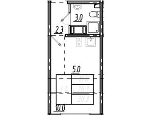 Квартира на продажу студия, 20.3 м2, Санкт-Петербург, Красногвардейский район, Пейзажная улица, 30