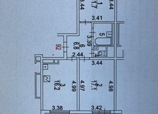 Двухкомнатная квартира на продажу, 57 м2, поселение Десёновское, Кварцевая улица, 4к1