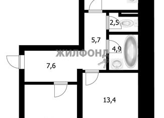 Продажа двухкомнатной квартиры, 64.7 м2, Новосибирск, улица Семьи Шамшиных, 30, Центральный район