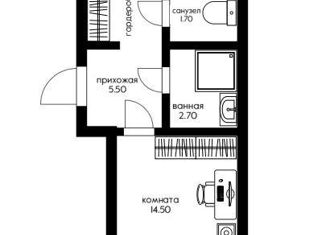 Продажа 1-комнатной квартиры, 40.6 м2, аул Новая Адыгея, ЖК Мега, Бжегокайская улица, 90/3к1