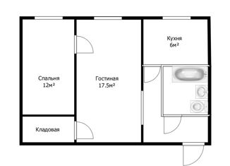 Продается двухкомнатная квартира, 42 м2, Томск, улица Котовского, 8