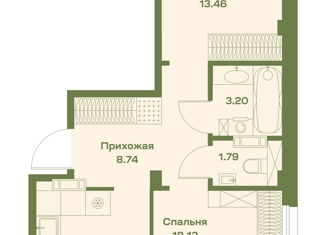 Продам 2-комнатную квартиру, 64.8 м2, посёлок городского типа Барсово, Кубанская улица, 10