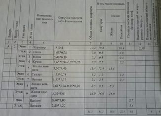 Продажа 3-ком. квартиры, 63 м2, Юрга, улица Мира, 1