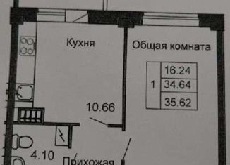 Продается однокомнатная квартира, 34 м2, деревня Родина, Владимирская улица, 12, ЖК Родина