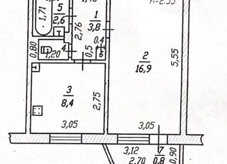 Продается 1-ком. квартира, 36 м2, поселок городского типа Кугеси, Советская улица, 67