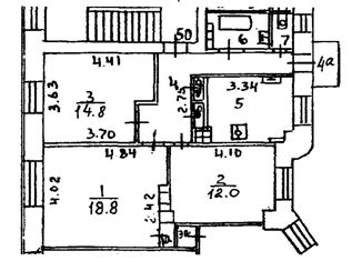 Продажа комнаты, 68 м2, Москва, Большая Почтовая улица, 18/20к7, метро Электрозаводская