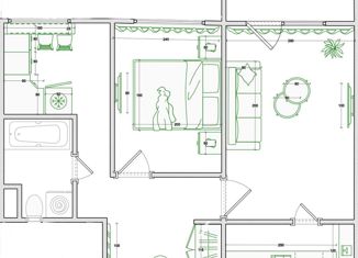 2-комнатная квартира на продажу, 40 м2, Москва, Просторная улица, 12к1, Просторная улица