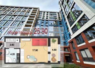 Продается квартира студия, 25.9 м2, Санкт-Петербург, Новолитовская улица, 14
