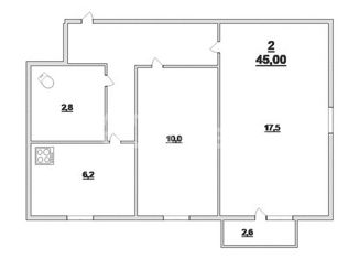 Продажа 2-комнатной квартиры, 45 м2, Калининград, улица Репина, 26