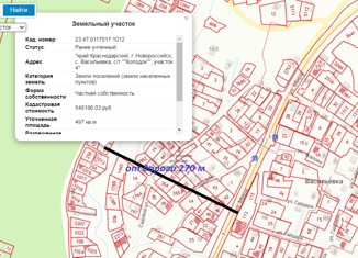 Продается участок, 4.5 сот., село Васильевка