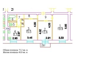 Продается 3-ком. квартира, 72.2 м2, Москва, Беговая улица, 7, станция Беговая