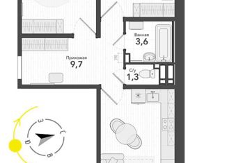 Сдается в аренду 3-ком. квартира, 65 м2, Новосибирская область, микрорайон Околица, 3