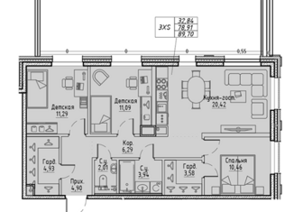 Продается 3-ком. квартира, 89.7 м2, Санкт-Петербург, метро Выборгская, Малый Сампсониевский проспект, 2