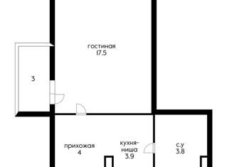 Квартира на продажу студия, 32.2 м2, Краснодар, ЖК Сказка Град, улица имени В.Н. Мачуги, 166лит2