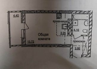 Продается квартира студия, 25.08 м2, Новосибирск, Гурьевская улица, Гурьевская улица