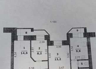 Продается трехкомнатная квартира, 61.8 м2, Белгород, улица Победы, 49к3, Восточный округ