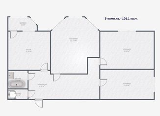 Продается 3-комнатная квартира, 101.1 м2, поселок городского типа Рыздвяный, Стадионная улица, 10