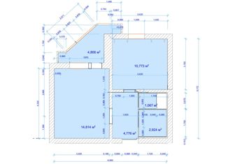 Однокомнатная квартира на продажу, 34.3 м2, Москва, улица Грина, 28к1, метро Улица Старокачаловская