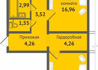 2-ком. квартира на продажу, 65 м2, Чебоксары, 4-й микрорайон, поз5, Ленинский район