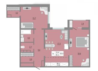 Продаю 3-комнатную квартиру, 85 м2, Оренбург, улица Автомобилистов, 15, ЖК Геометрия