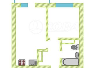 Продается 1-комнатная квартира, 42 м2, Тюмень, ЖК Плеханово, Кремлёвская улица, 85к1