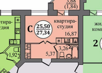 1-комнатная квартира на продажу, 29.2 м2, рабочий посёлок Кольцово, Рассветная улица, 8