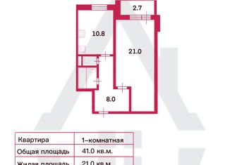 Продаю 1-комнатную квартиру, 41 м2, Санкт-Петербург, проспект Юрия Гагарина, 48к1