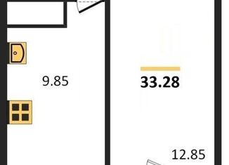 Продаю однокомнатную квартиру, 33 м2, Ростов-на-Дону, Раздорская улица, 2А, ЖК Грин Парк