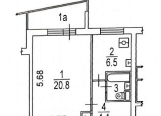 Продажа 1-комнатной квартиры, 33.4 м2, Москва, улица Корнейчука, 46, СВАО