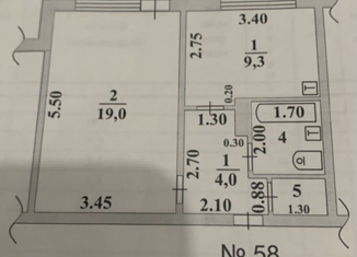 Продажа 1-ком. квартиры, 37 м2, Котовск, Октябрьская улица, 50