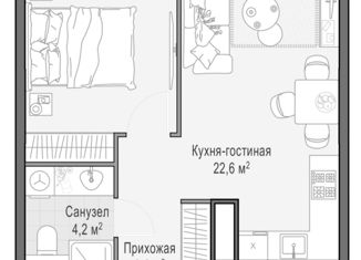 Продаю однокомнатную квартиру, 44.8 м2, Москва, проспект Генерала Дорохова, 39к2Б