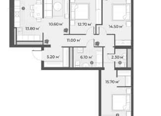 Продается 3-комнатная квартира, 91.9 м2, Санкт-Петербург, Зеленогорская улица, 3, метро Пионерская